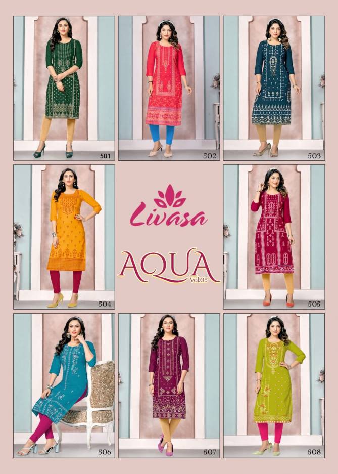 Aqua Vol 5 By Hirwa Designer Kurtis Catalog